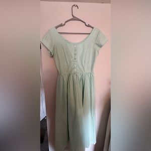 Plain Jane baby blue stripe dress